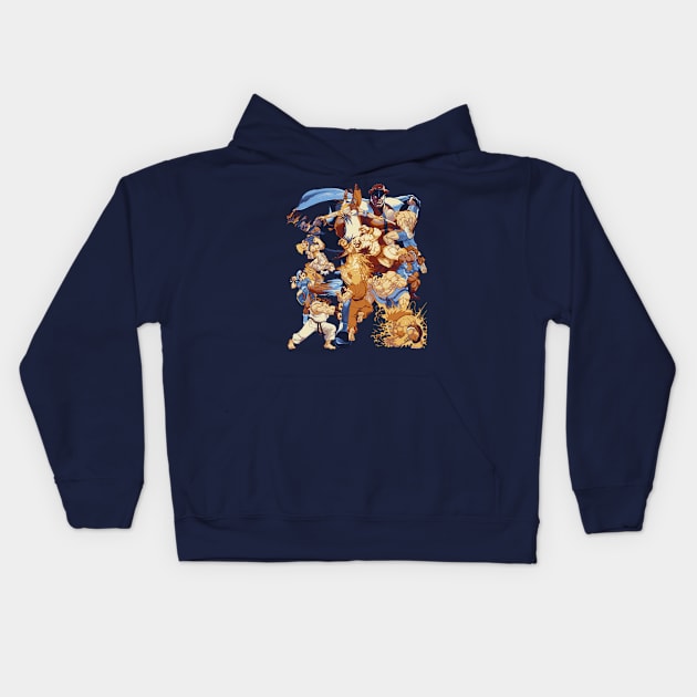 Street pixelated attacks Kids Hoodie by EagleFlyFree